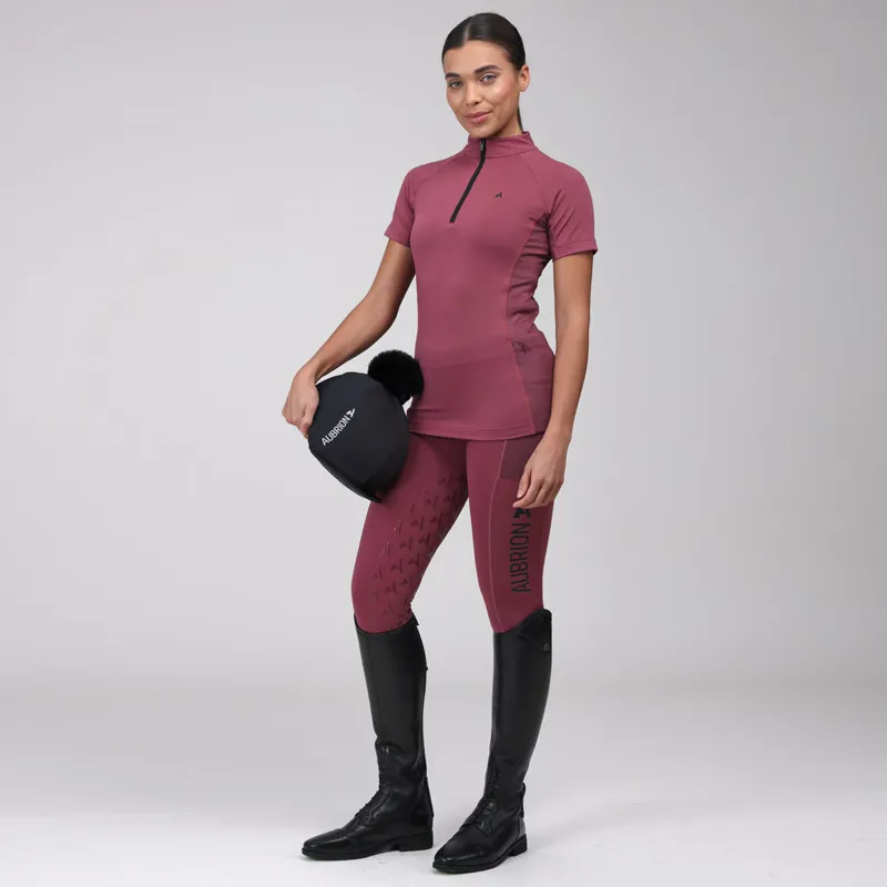 Aubrion React Short Sleeve Base Layer in Mauve-3